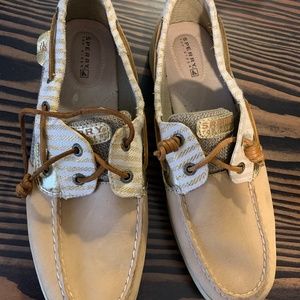 Gold accent Sperry top siders